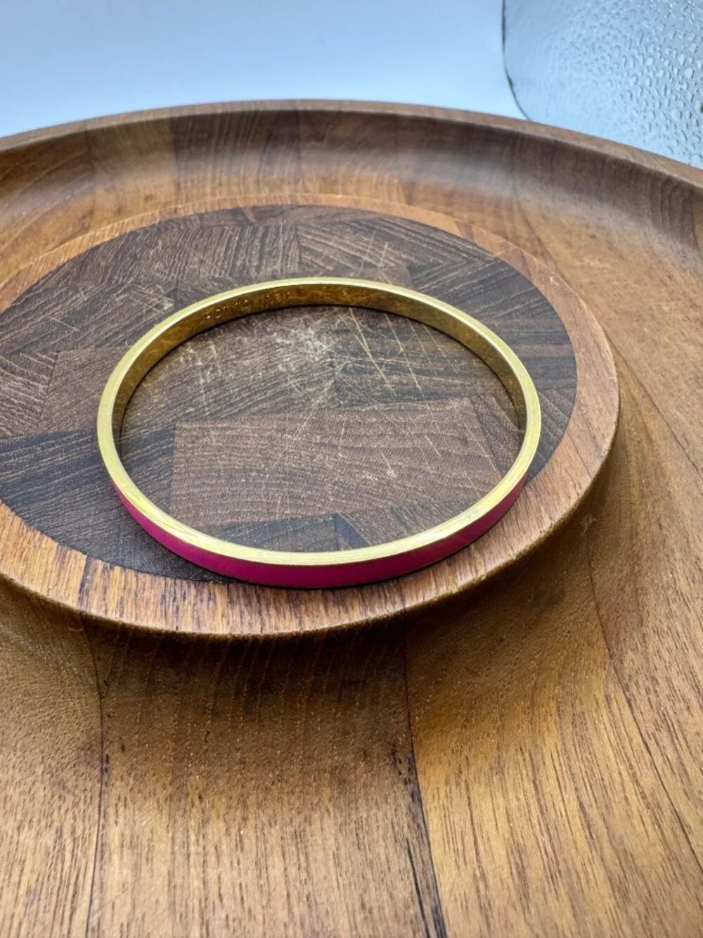 Kate Spade New York Hot To Trot Pink Gold Enamel Slip On Bangle Bracelet - Picture 4 of 8